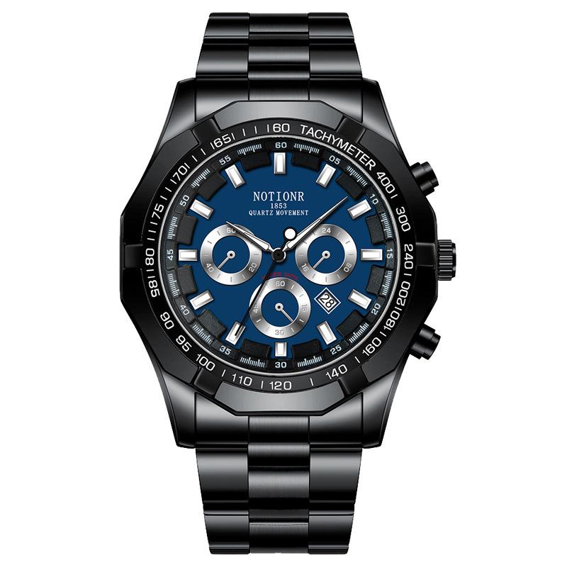 Классические деловые мужские часы Кварцевые часы Часы с несколькими циферблатами Повседневные спортивные мужские часы Аналоговые часы с календарем