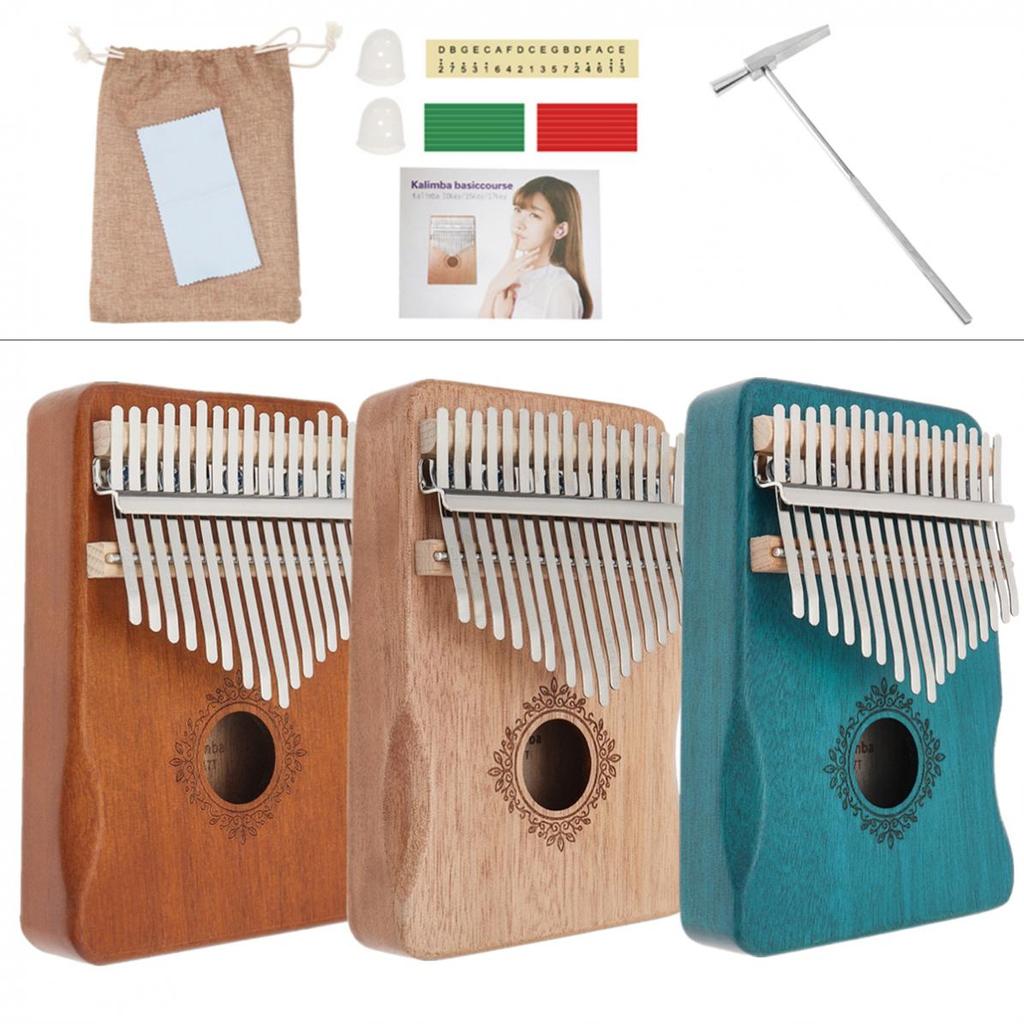 17-клавишное пианино Kalimba для большого пальца с защитой руки Mbira