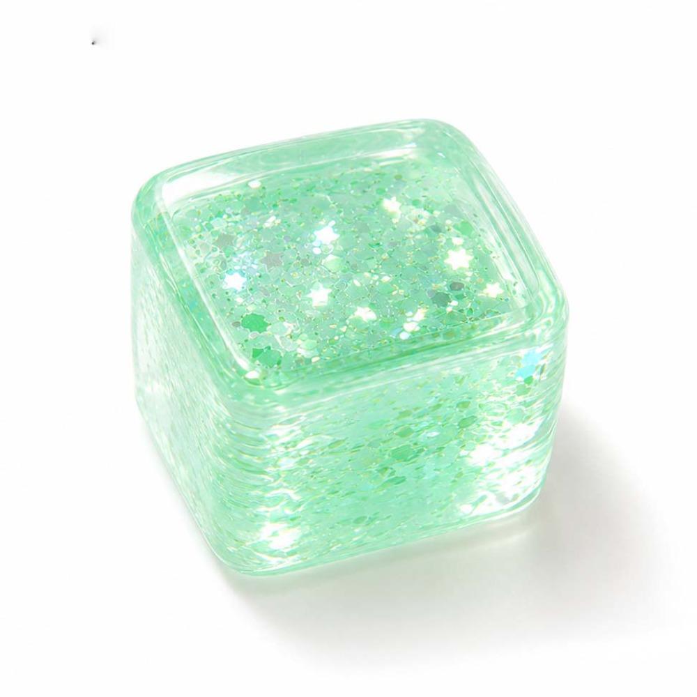 Glitter Ice Cube Squishy Toy Slow Rise Cube Fidget Toy Cube Squeeze Toy Birthday Party Favor