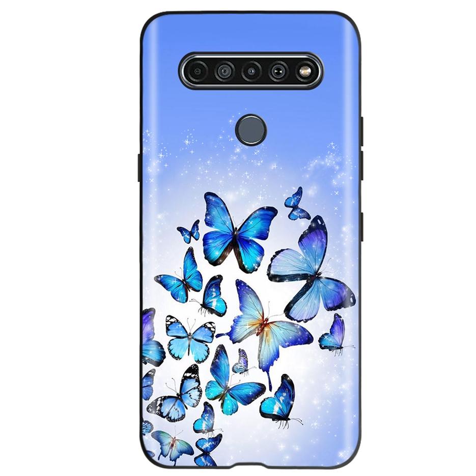 Чехол для LG K61 2020 Милый Кот Бабочка Мягкий Силиконовый Ударопрочный Чехол для Телефона Для LG K61 K 61 Fundas Case LGK61 Coque 6.53'' Shell