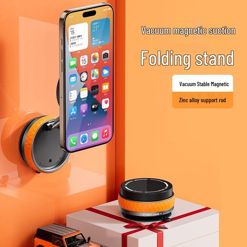 Складной магнитный держатель для телефона в автомобиль с присоской для навигации