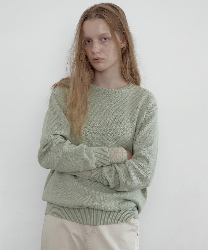 TOAVE Logo Embroidery Cotton Knit (Mint)