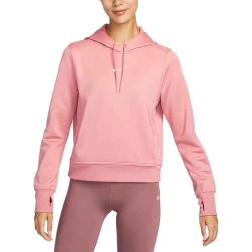 Nike Однотонная флисовая толстовка с капюшоном, повседневная, для женщин, розовая