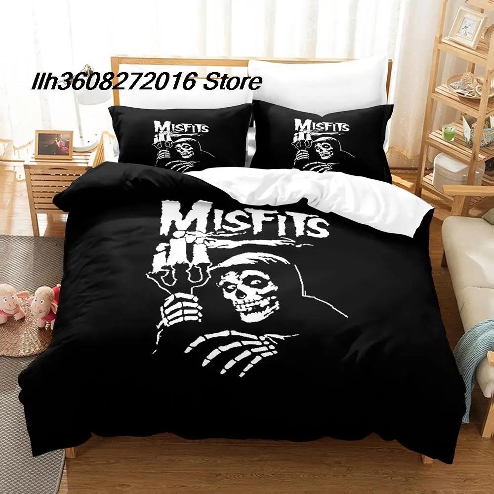 New The Misfits Glenn Danzig Bedding Set Single Twin Full Queen King Size Bed Set Aldult Kid Bedroom Duvetcover Sets 3D Skull