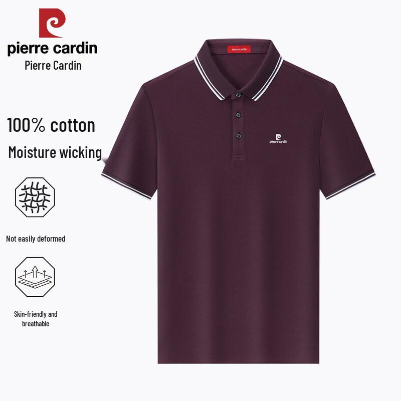 Pierre Cardin Мужская повседневная футболка-поло с коротким рукавом из 100% хлопка