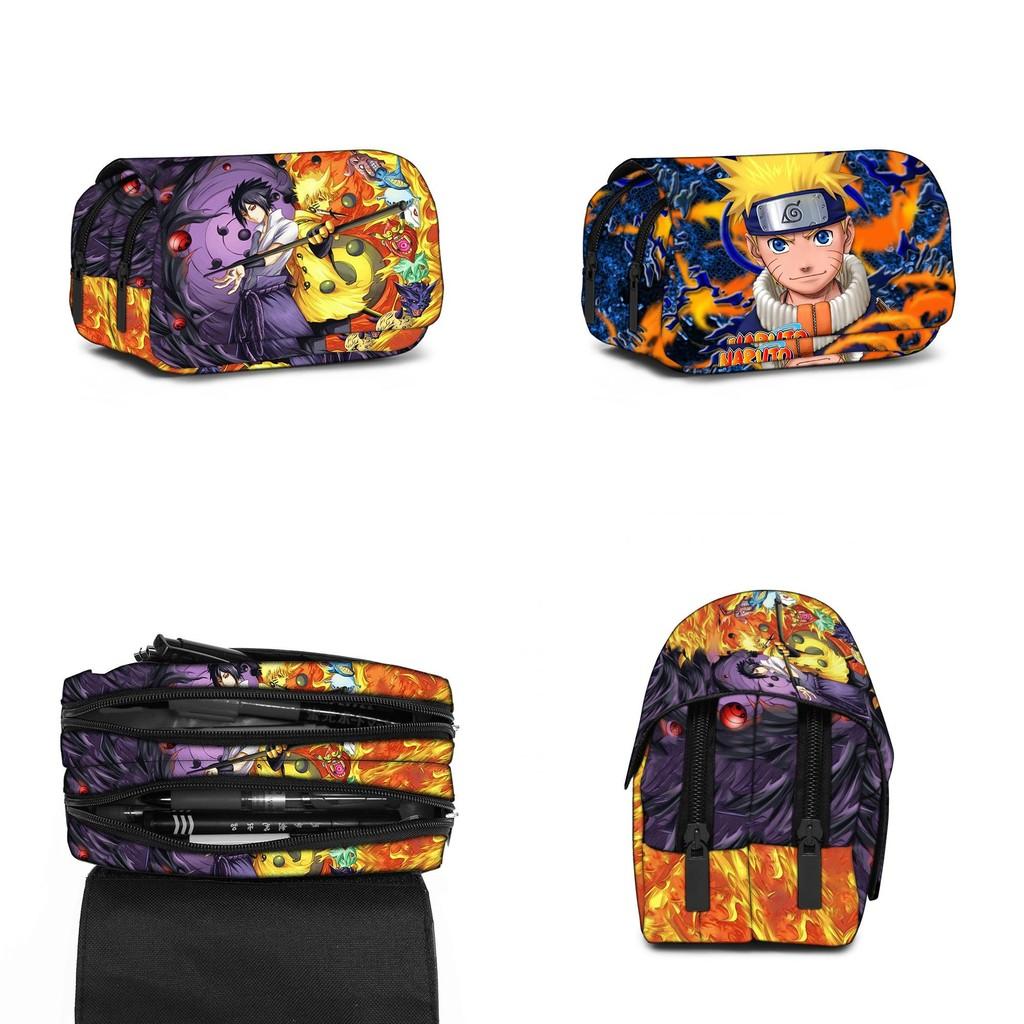 Anime Naruto Uzumaki Pencil Case Girls Boys Waterproof Stationery Storage Bag