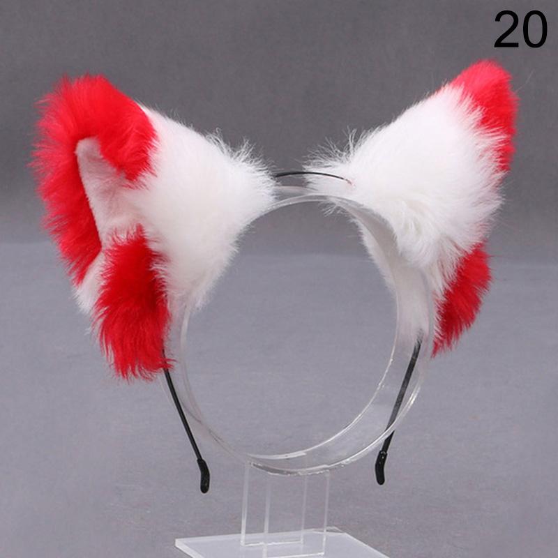 Ободок с меховыми ушками