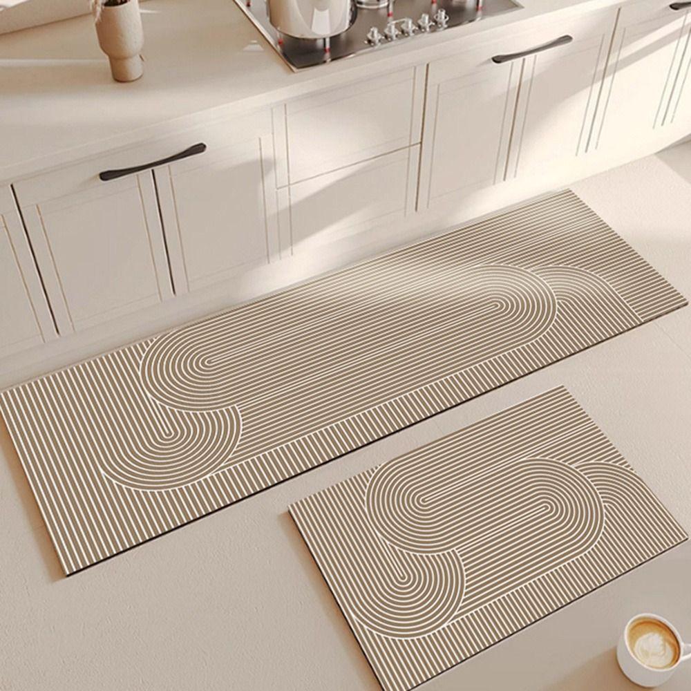 Anti Slip Long Diatomite Rug Home Decoration Carpet Household Kitchen Restaurant Bathroom