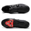 SEROUNY Cycling Road Bike Shoes, SPD/SPD-SL Compatible, MTB Shoes, Fast Laces, Binding Shoes, Non-Slip Cleat Set, 209Black37