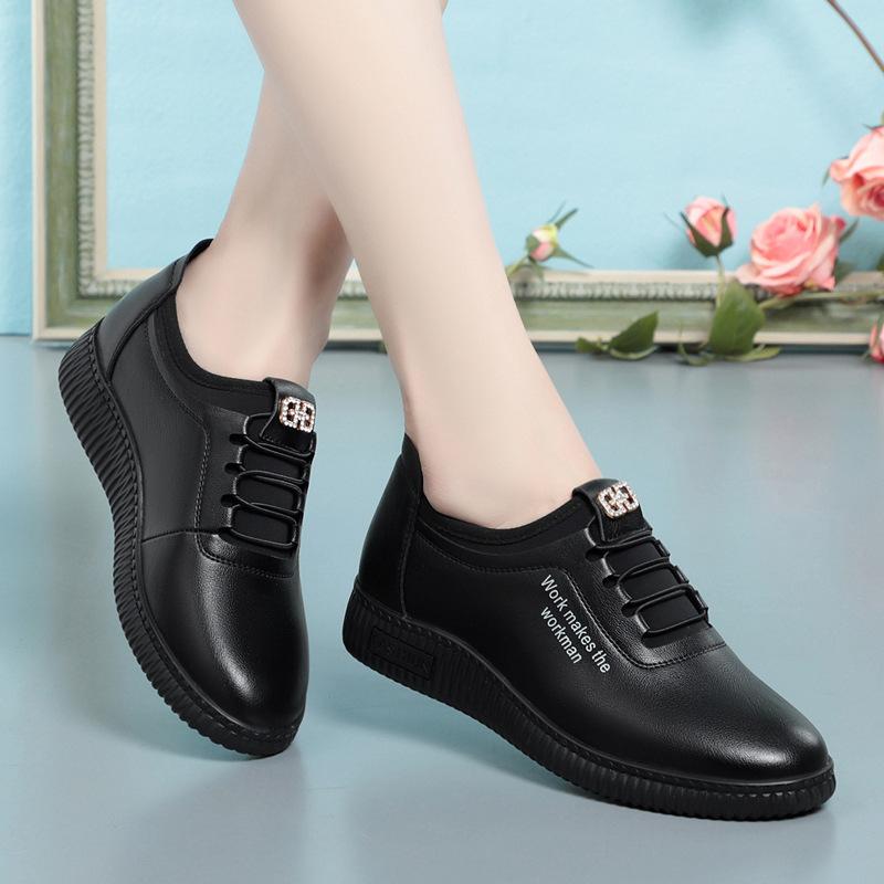 Spring Women Ladies Luxury Designer Flats Leather Lace Up Sneakers Women's Oxford Casual Sports Single Shoes Soft Bottom New