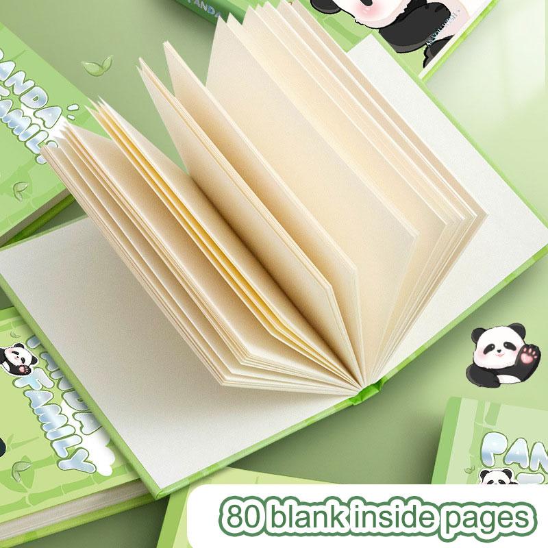 Panda Family Pocket Book A7 Notebook Мини-блокнот Твердый переплет Справочник Студент Чистый черновик Блокнот