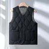 Spring, Autumn and Winter Down Cotton Vest Women's Light and Warm Vest Vest Loose Short Cotton Jacket Liner Elderly Man