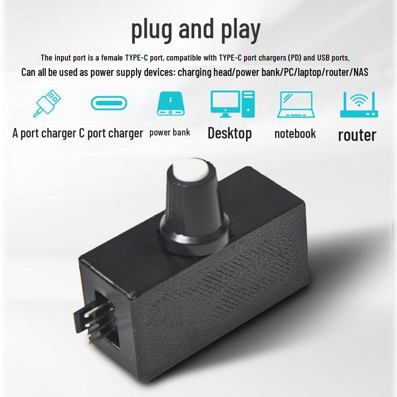 4-контактный ШИМ-контроллер скорости вентилятора с USB Type-C для DIY систем жидкостного охлаждения