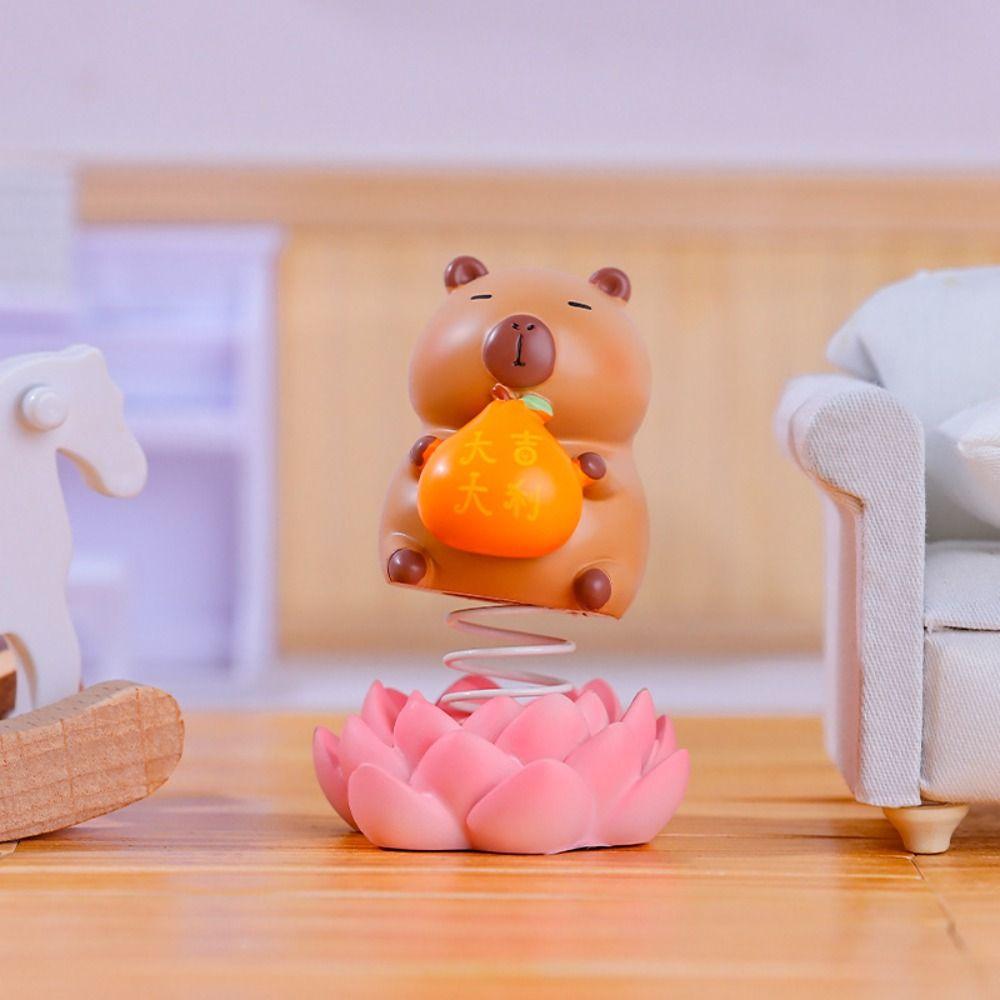 Capybara Car Ornament Panda Car Interior Accessory Creative Dashboard Decoration  Desktop