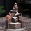 1 шт. Фиолетовая глина, милая улитка, водопад, обратный поток, курильница для благовоний, дзен, медитация, фен-шуй, украшение для дома, переносная курильница
