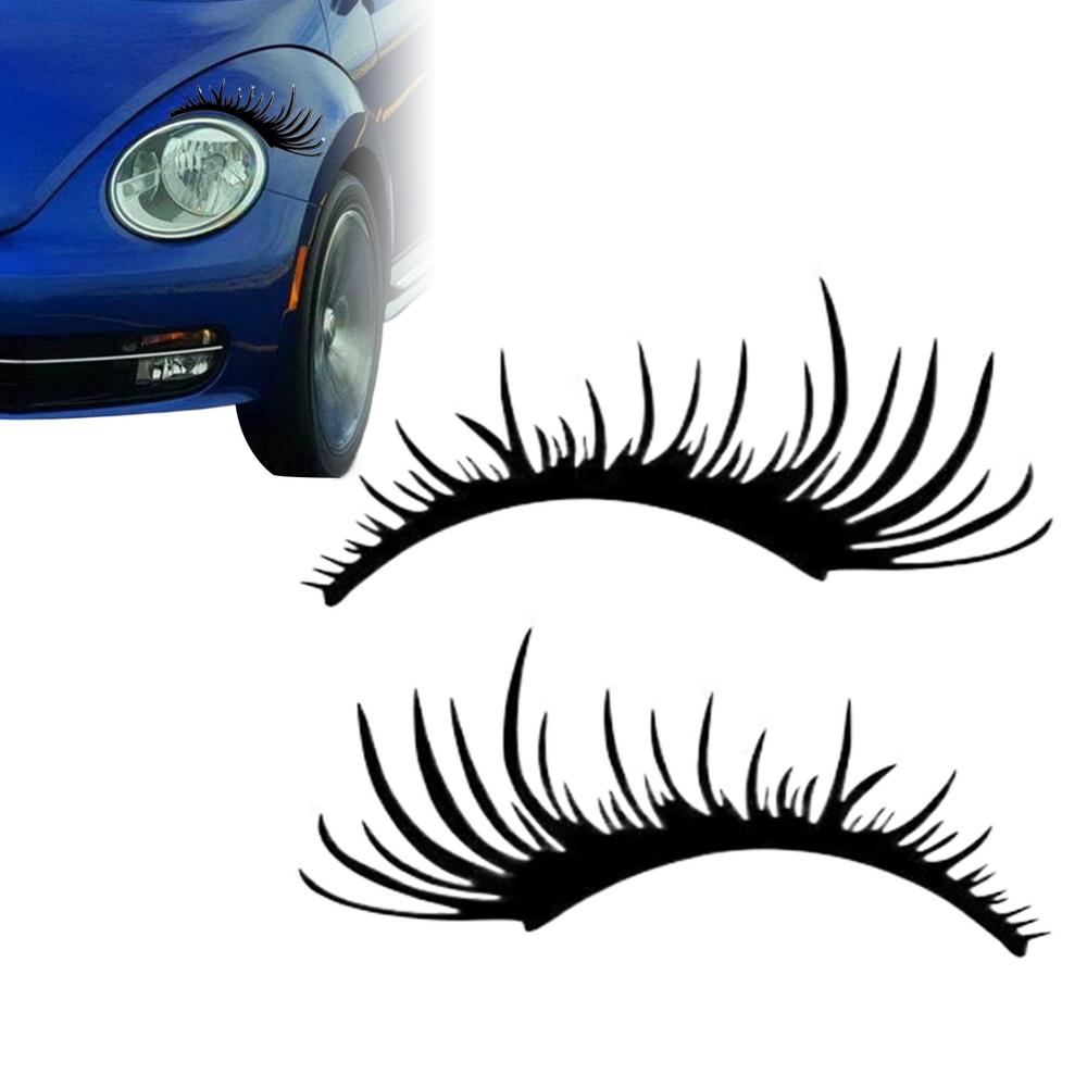 Headlight Eyebrow Eyelid Stickers For Auto Car Headlamp Eyelid Cling Decorative Automotive Headlight Decal For RV Vehicle