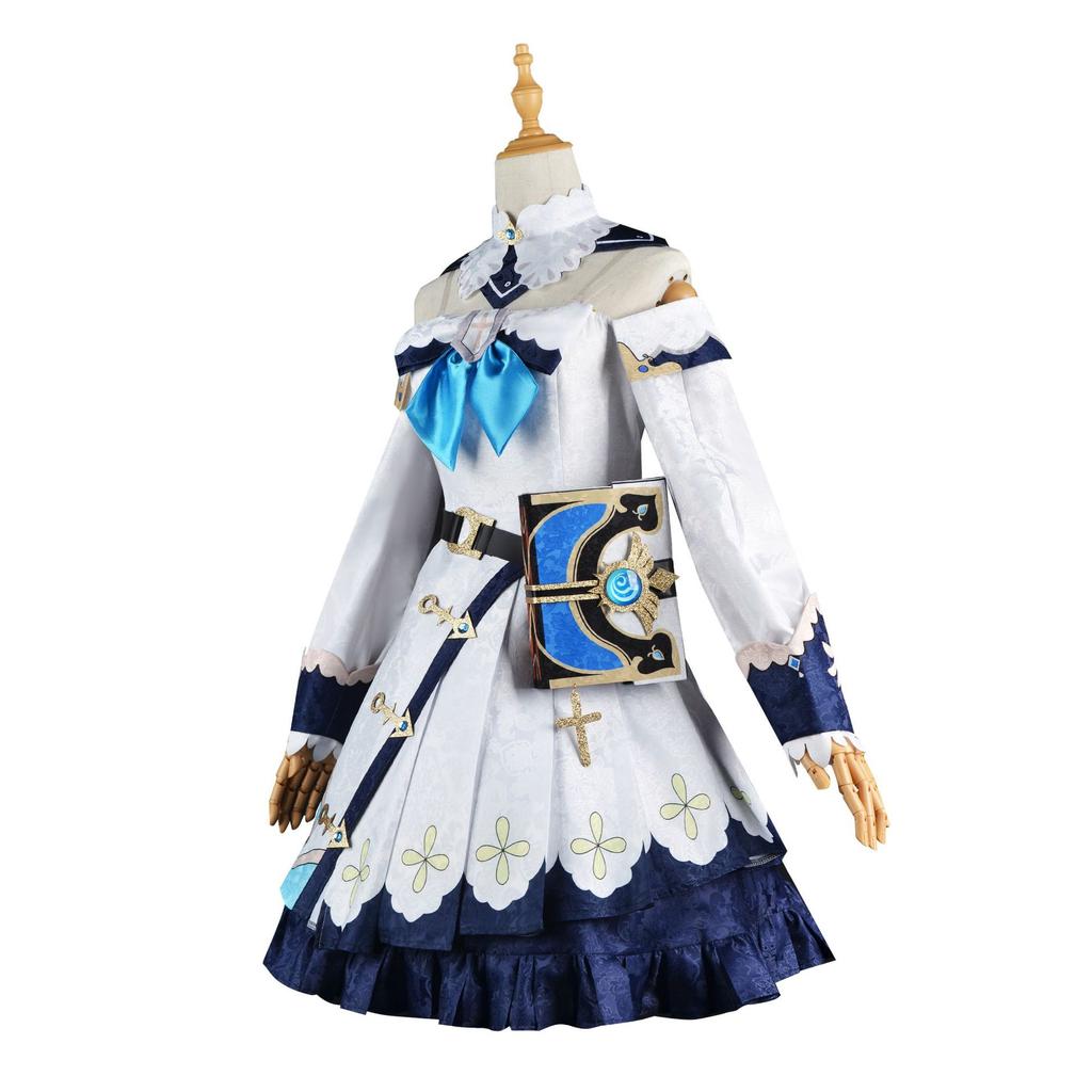 Genshin Impact Barbara Cos Dress Women's Dress Girls' Cute Hand Game Initial Five-star Cosplay Dress