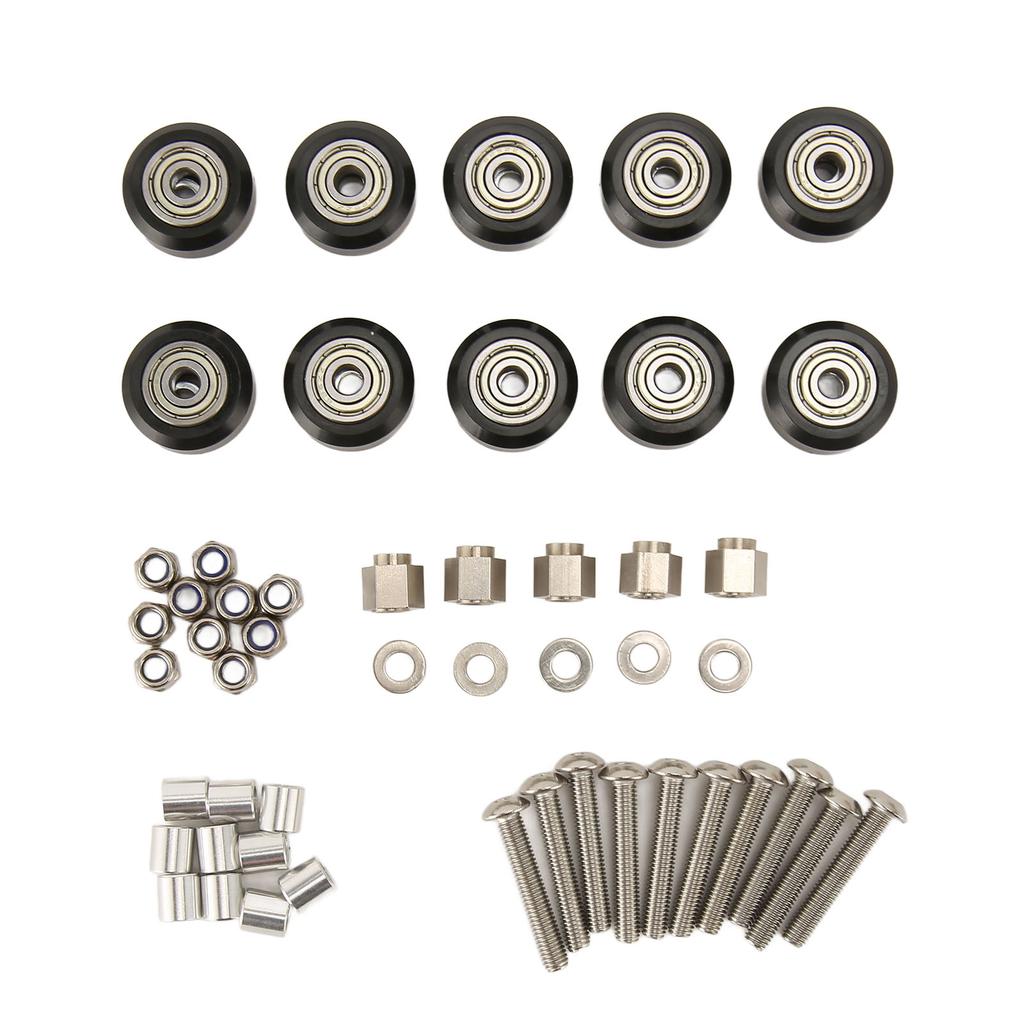 10Pcs 3D Printer Pulley Wheel Set 3D Printer POM Pulley Wheels Plastic Pulley Wheel with Bearing Idler for 3D Printer