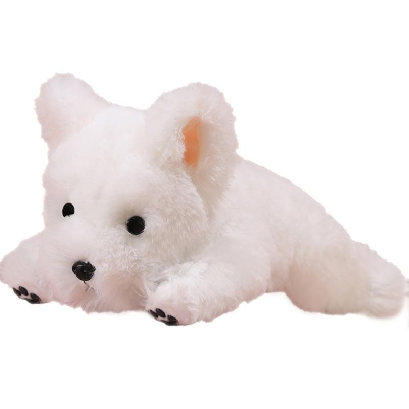 Cute West Highland Terrier Stuffed Animal Plush Toy Doll Girl Sleeping Pillow Bear Doll Large Birthday Gift