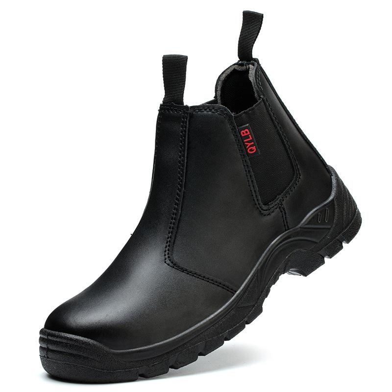 Мужская мода стальной подносок рабочие защитные ботинки мягкая кожа рабочая обувь инструментальная безопасность челси ботильоны боты защитная обувь
