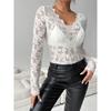 Spring And Autumn New Women'S Versatile Long Sleeve Daily Business Commuter Elegant Comfort Sexy Bottom Shirt Top