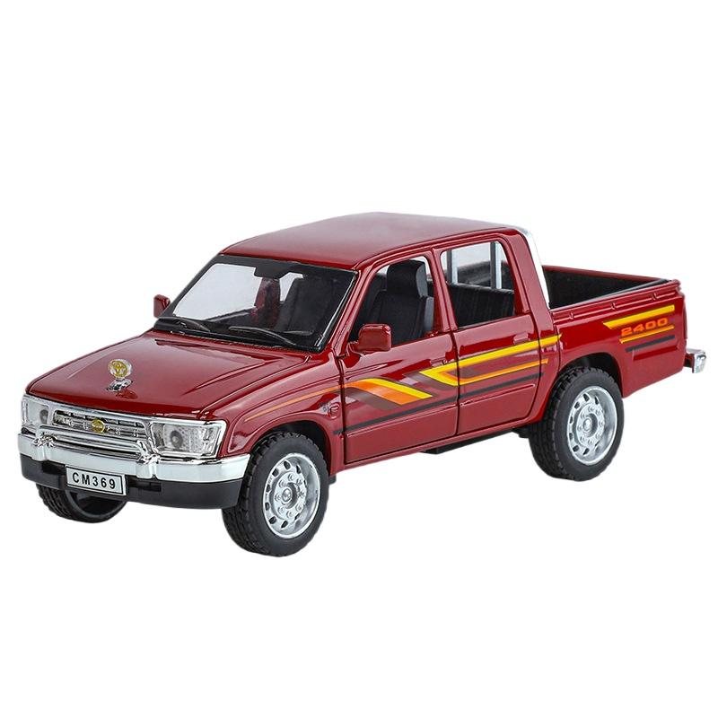 1/32 масштаб TOYOTA Hilux пикап игрушечная модель автомобиля литой сплав транспортное средство миниатюрный инерционный звук и свет коллекция подарок детям