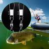 100Pcs High Strength Rolling Ball Bearing Snap Fishing Barrels Swivels with Locking Snap Fishing Baits Connectors Clip