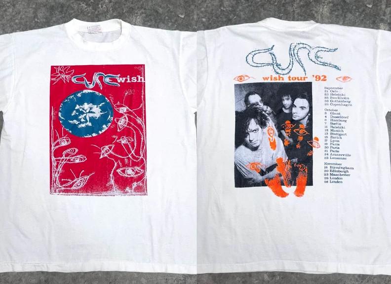 The Cure' 'Wish Tour' 92 T-Shirt, The Cure' World Tour 1992 T-Shirt, The Cure'