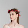 Flower Christmas Headband Crown Flower Headband Red Berry Garland Wreath Decoration Women Headwear