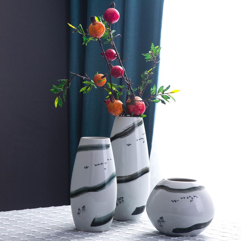 Современная китайская керамическая ваза для сухих цветов – Креативное украшение для дома