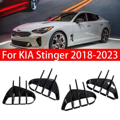 Для KIA Stinger 2018-2025 Пара Наклейка на Авто Передний Бампер Боковой Воздухозаборник Спойлер Канард Накладки Аксессуары Автомобиль Декоративная Деталь