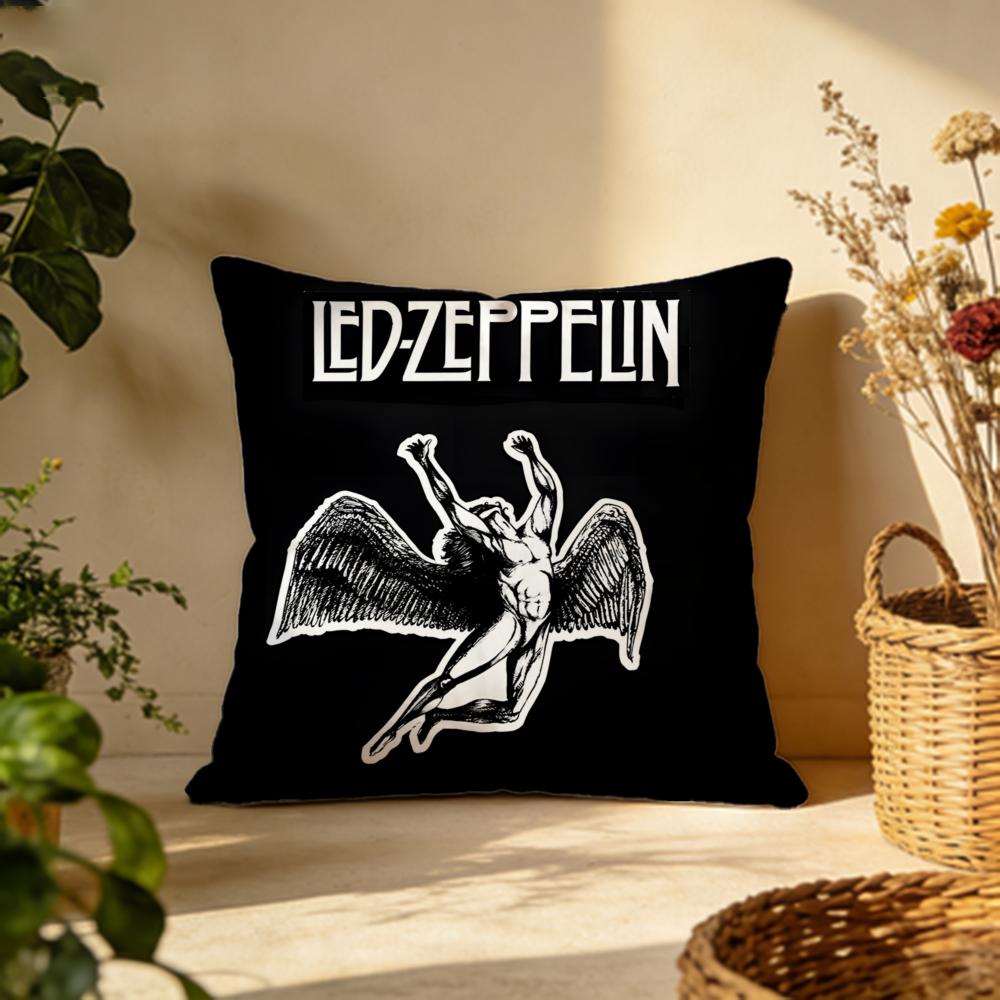 Модный сменный чехол для подушки Led Zeppelin Универсальный двусторонний чехол для подушки Подходит для дивана, кровати, автомобиля Ежедневный декор
