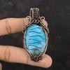 Hemimorphite Pendant Copper Wire Wrapped Pendant Hemimorphite Jewelry Gemstone Pendant Handmade Copper Jewelry Gift For Him Stylish Pendant