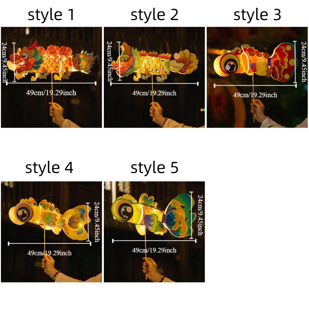 Colorful Dragon Dance Lantern Handmade Parent Child Toy Lantern  Mid-autumn Festival