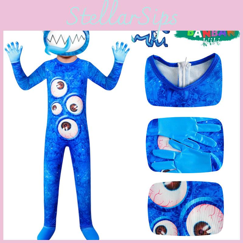 Versatile Halloween Cosplay Costume For Boys And Girls Blue Cartoon Element