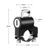 Mini Portable Helmet Lock Anti Theft Safety Lock All Metal with 2 Keys for 22 24mm Handlebar Bike Motorcycle Electric