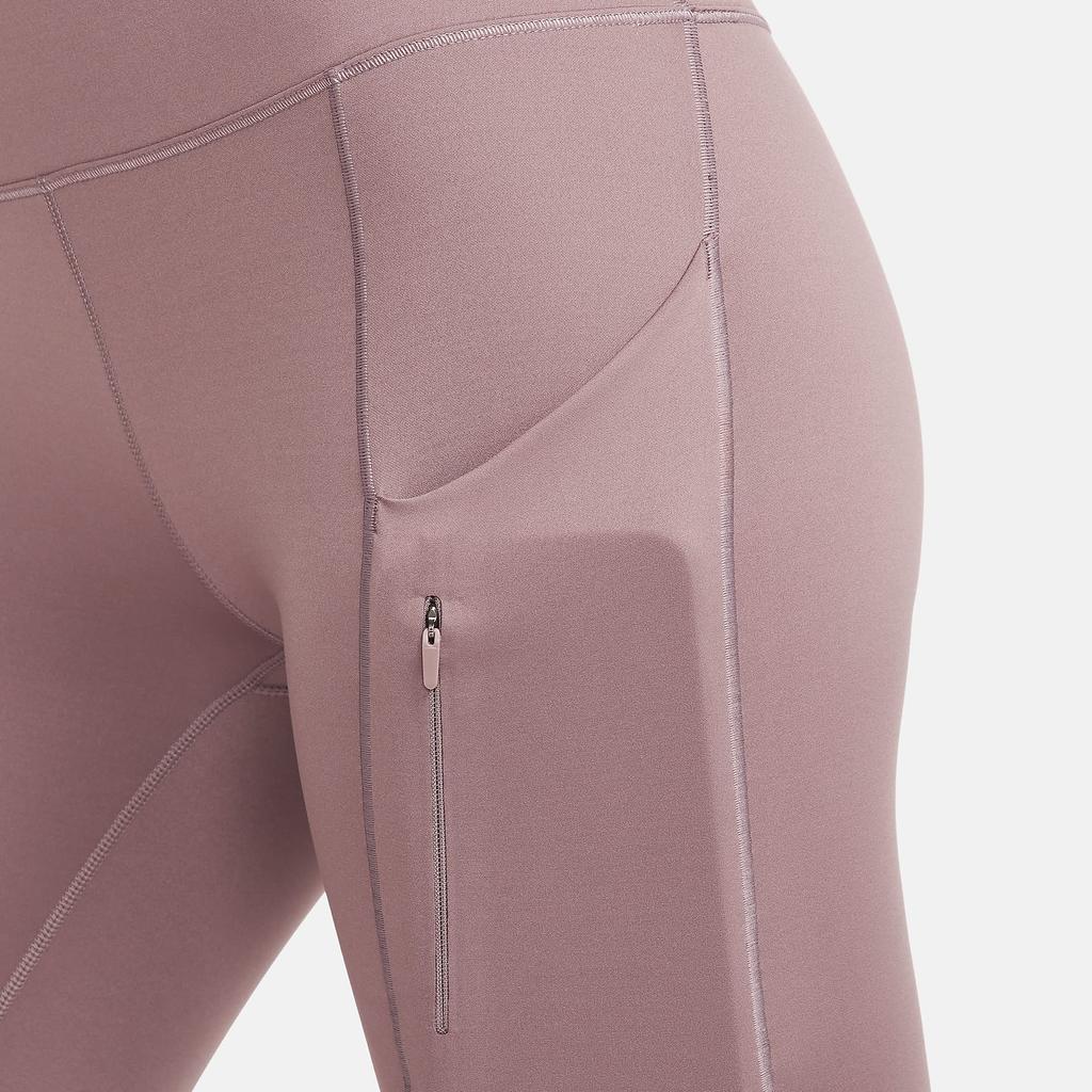 Nike Однотонные облегающие повседневные спортивные брюки с высокой талией, женские низы, дымчато-фиолетовый, красный DQ5640-208