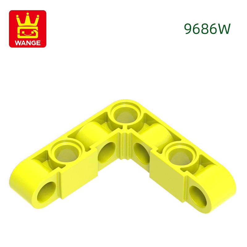 Нетоксичный 58 шт./лот 9686W 1x4 Поворотный блок с прямым углом и 7 отверстиями Цветные аксессуары Moc Совместимые с Кирпичиками Diy Детская игрушка