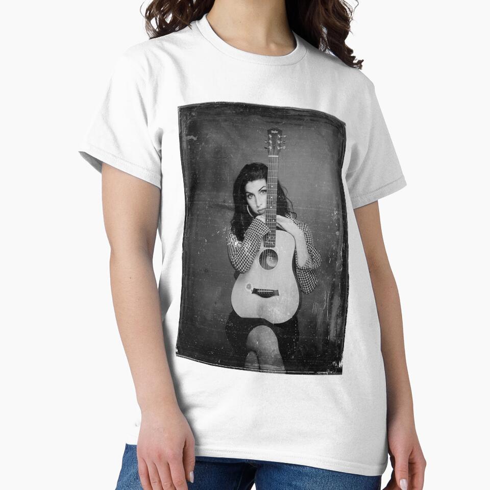 Amy Winehouse and Guitar Classic T-Shirt