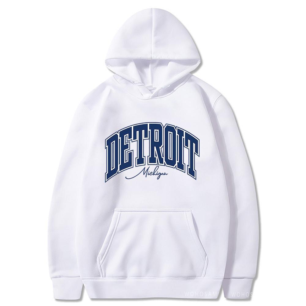 Американские ретро толстовки с принтом букв DETROIT для мужчин и женщин, одежда в стиле Харадзюку, пуловеры, хип-хоп, Y2k, толстовки с длинным рукавом