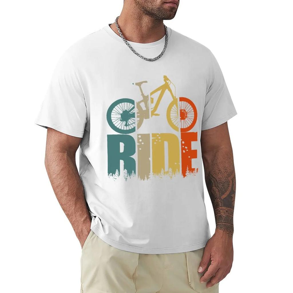 Футболка Retro Ride Your Mountain Bike MTB Lover Футболка Harajuku с коротким рукавом Футболка с хлопковой графикой Топы