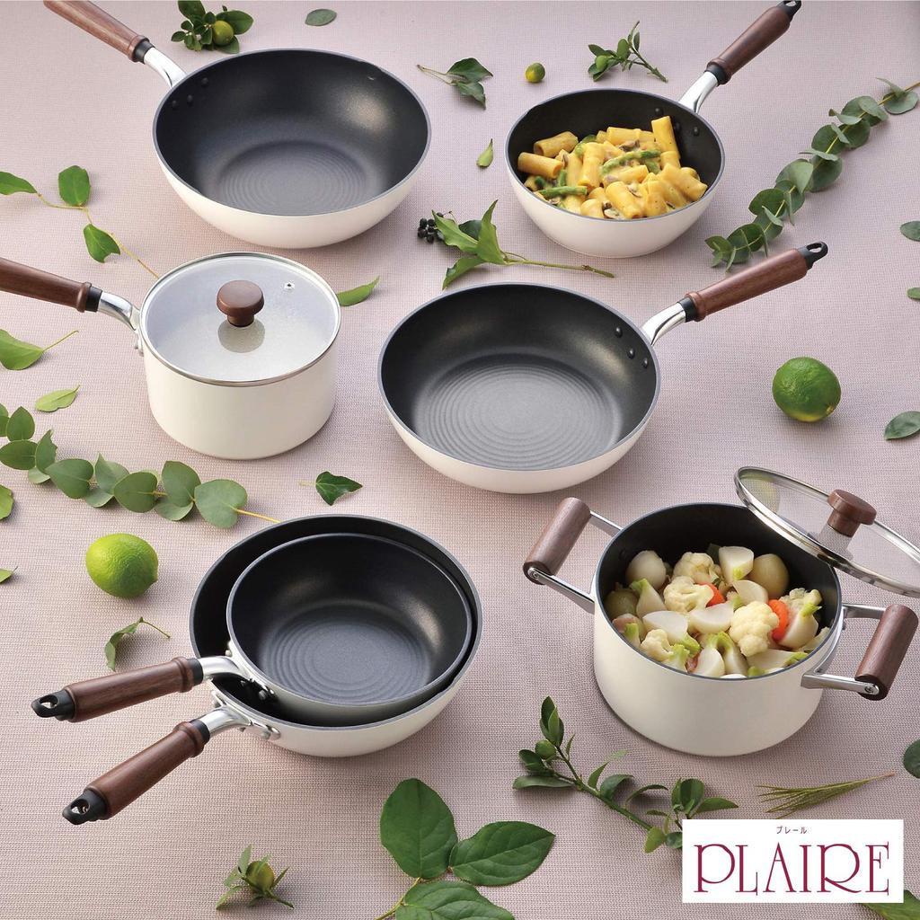 Алюминиевая глубокая сковорода Hokuriku 28 см, легкая, с тефлоновым покрытием, сделано в Японии [совместимо с IH]