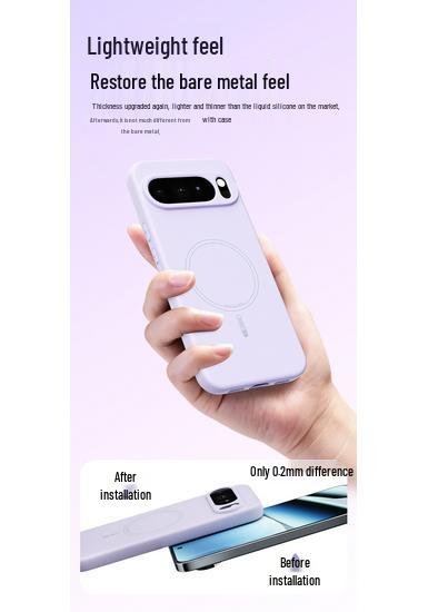 Совместим с Google Pixel 10 Pro XL, Магнитный силиконовый чехол, Защита от падения для мужчин и женщин, подходит для Pixel 9A.