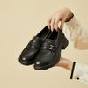 Spring New Small Leather Shoes Versatile Platform Low Heel Retro One-pedal Lazy Single Shoes