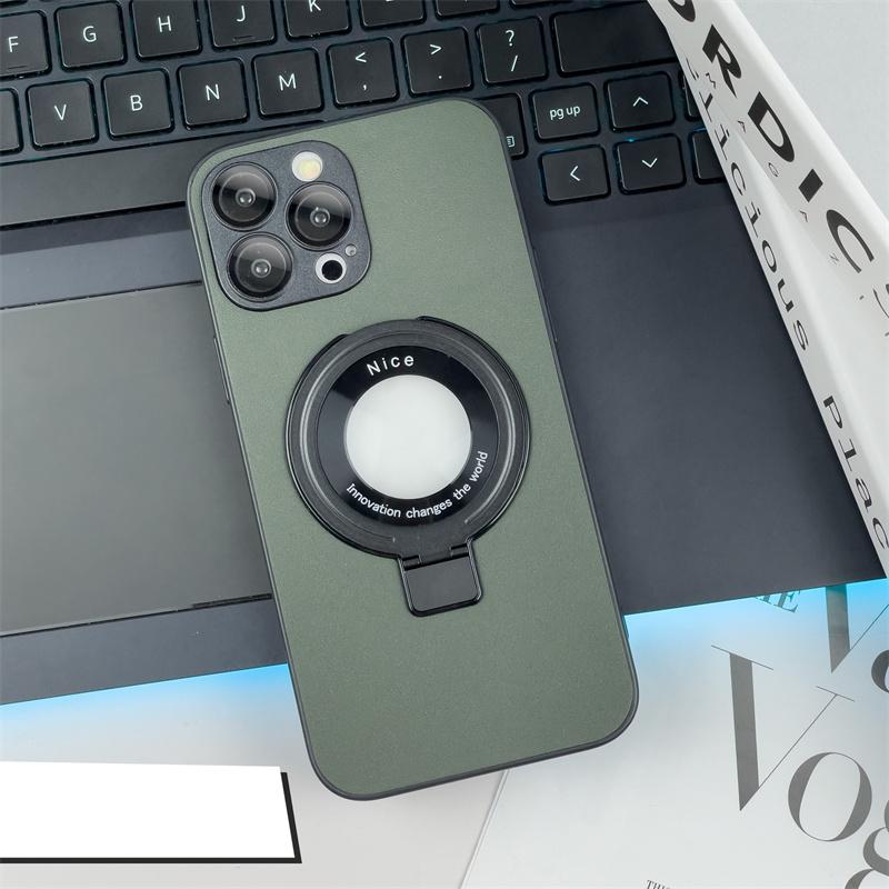 Кожаный чехол-держатель с кольцом для iPhone 14 Pro Max для iPhone 11 12 13 Pro 14Plus противоударный кронштейн с беспроводной зарядкой