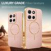 For Motorola Moto G86 5G Phone Case Carbon Fiber Textured Electroplated TPU Back Cover