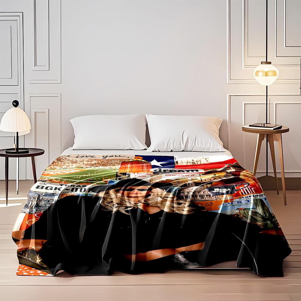 Texas Collage Blanket for all seasons blanket lunch break throw gift