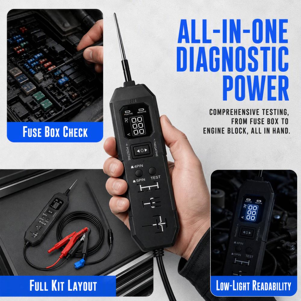 Digital Display Automotive Electric Circuit Tester Car Power Circuit Probe Kit Fault Diagnosis