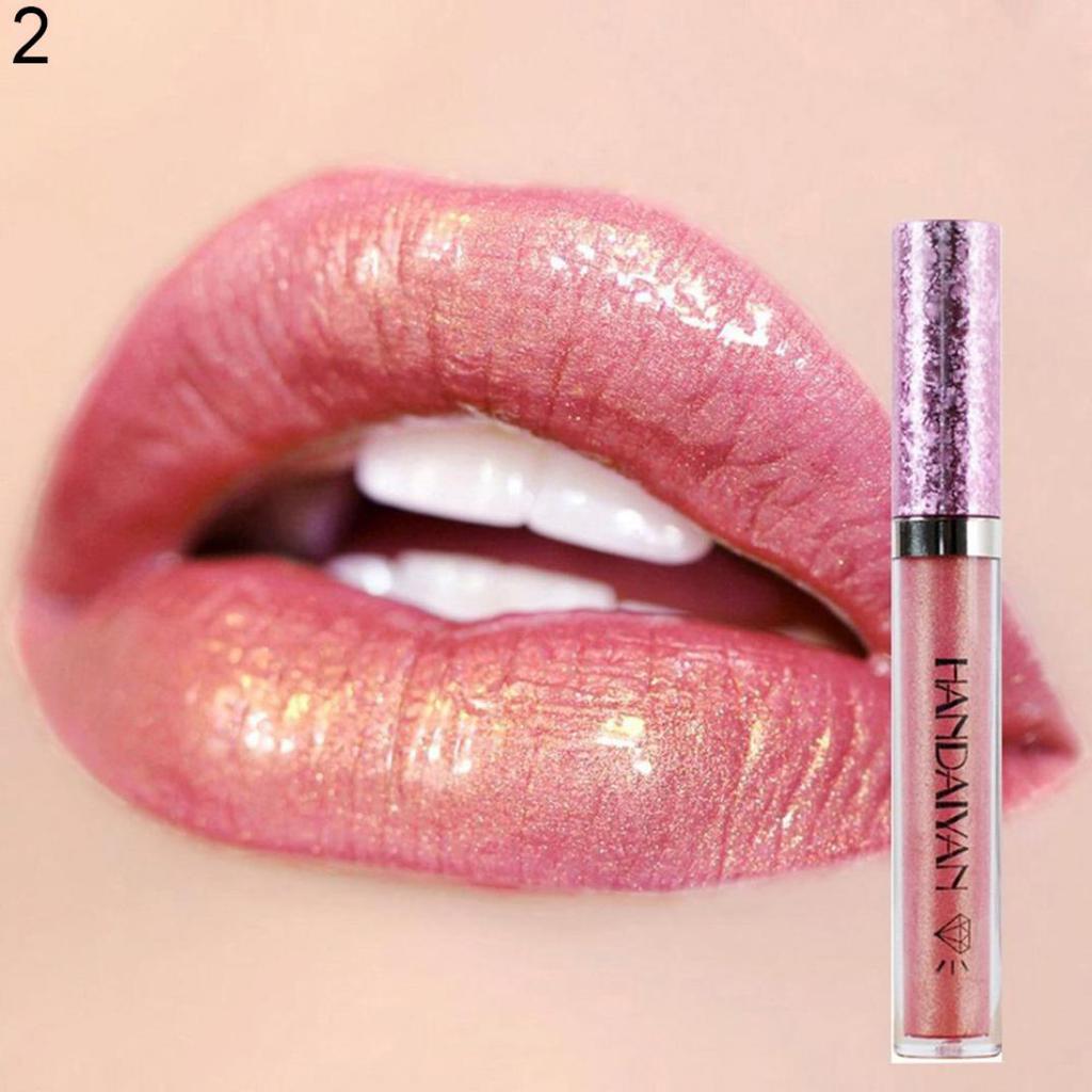Diamond Lip Gloss Shine Metallic Lip Glaze Charm Long Lasting Glitter Liquid Lipstick Highly Pigmented Lip Gloss Lip Make Up