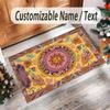 Cosmic Theme Crystal Velvet Floor Rug Personalized Custom Name Text Warm Carpet Home Decoration